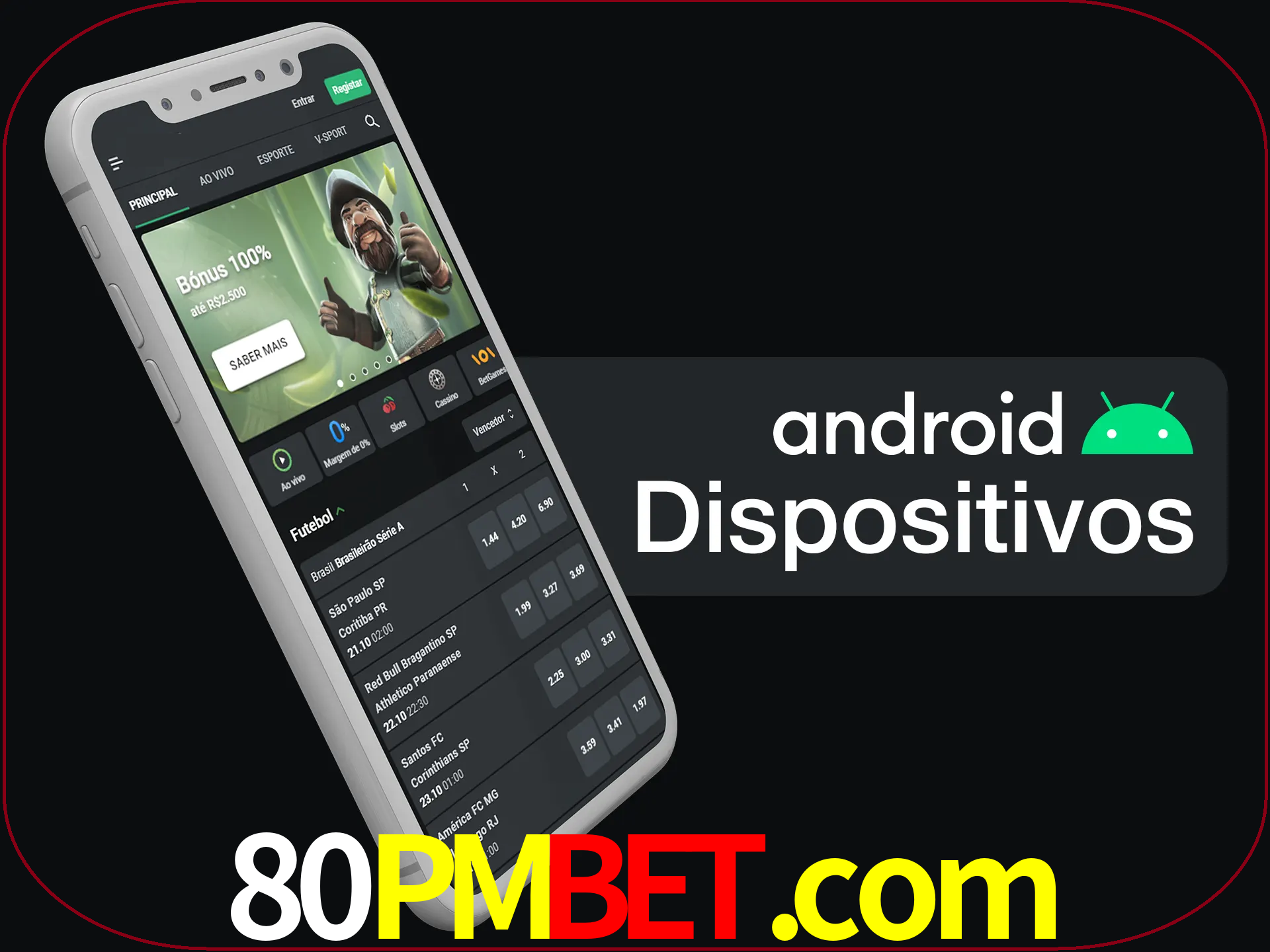 O aplicativo suporta a maioria de todos os dispositivos Android.