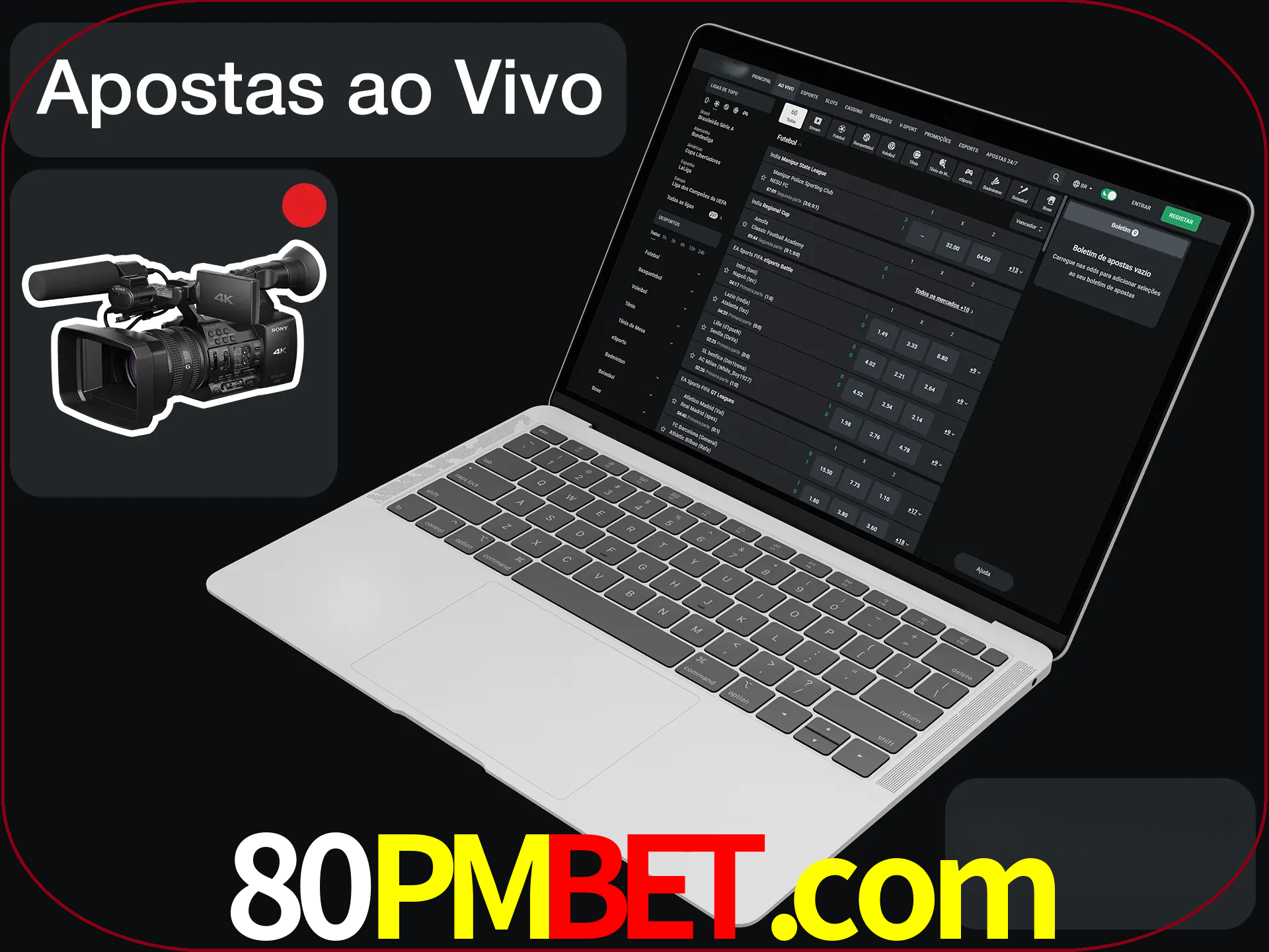 Aposte em formato ao vivo em nosso site.
