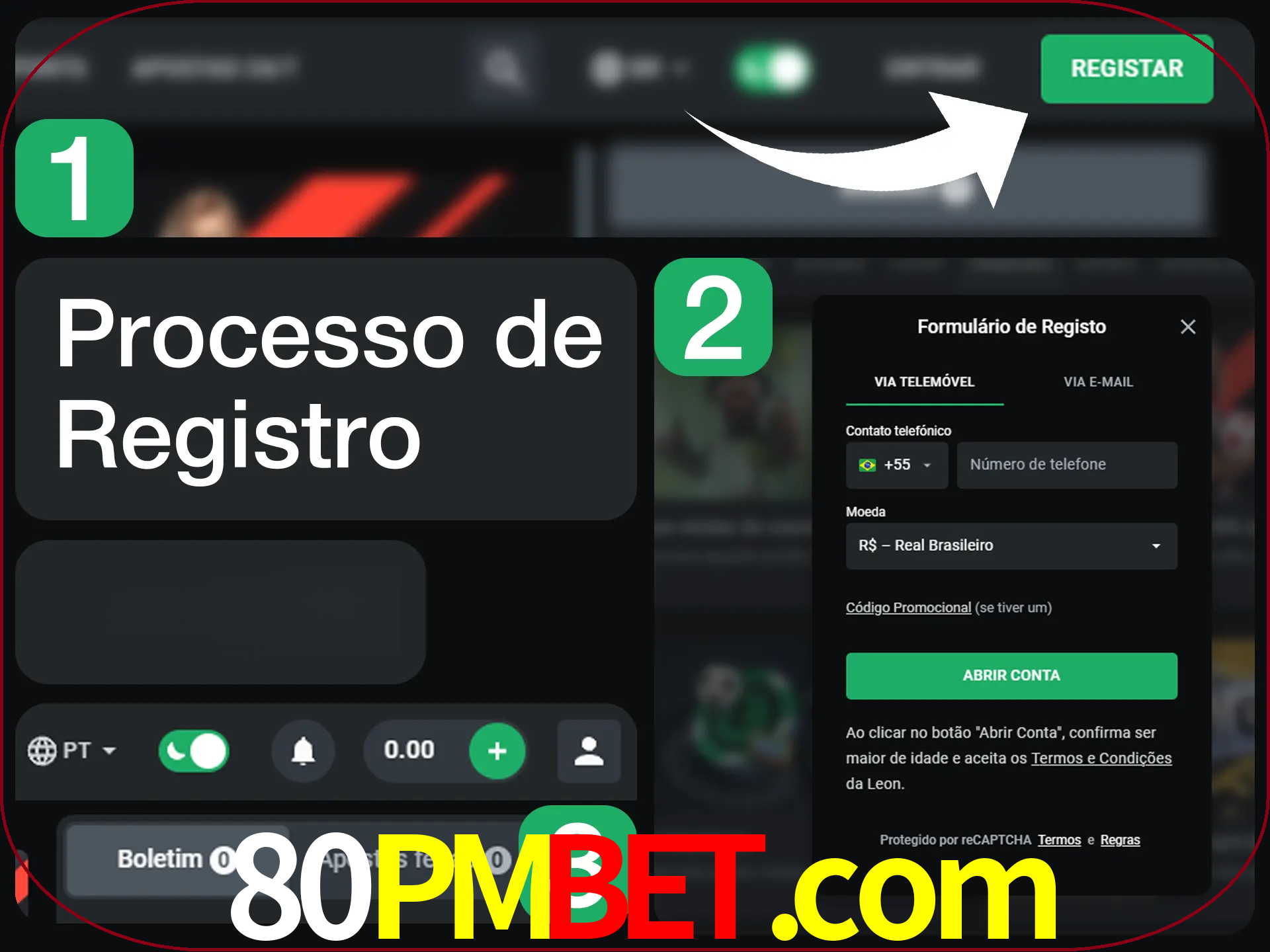 O processo de registro na LeonBet é simples.
